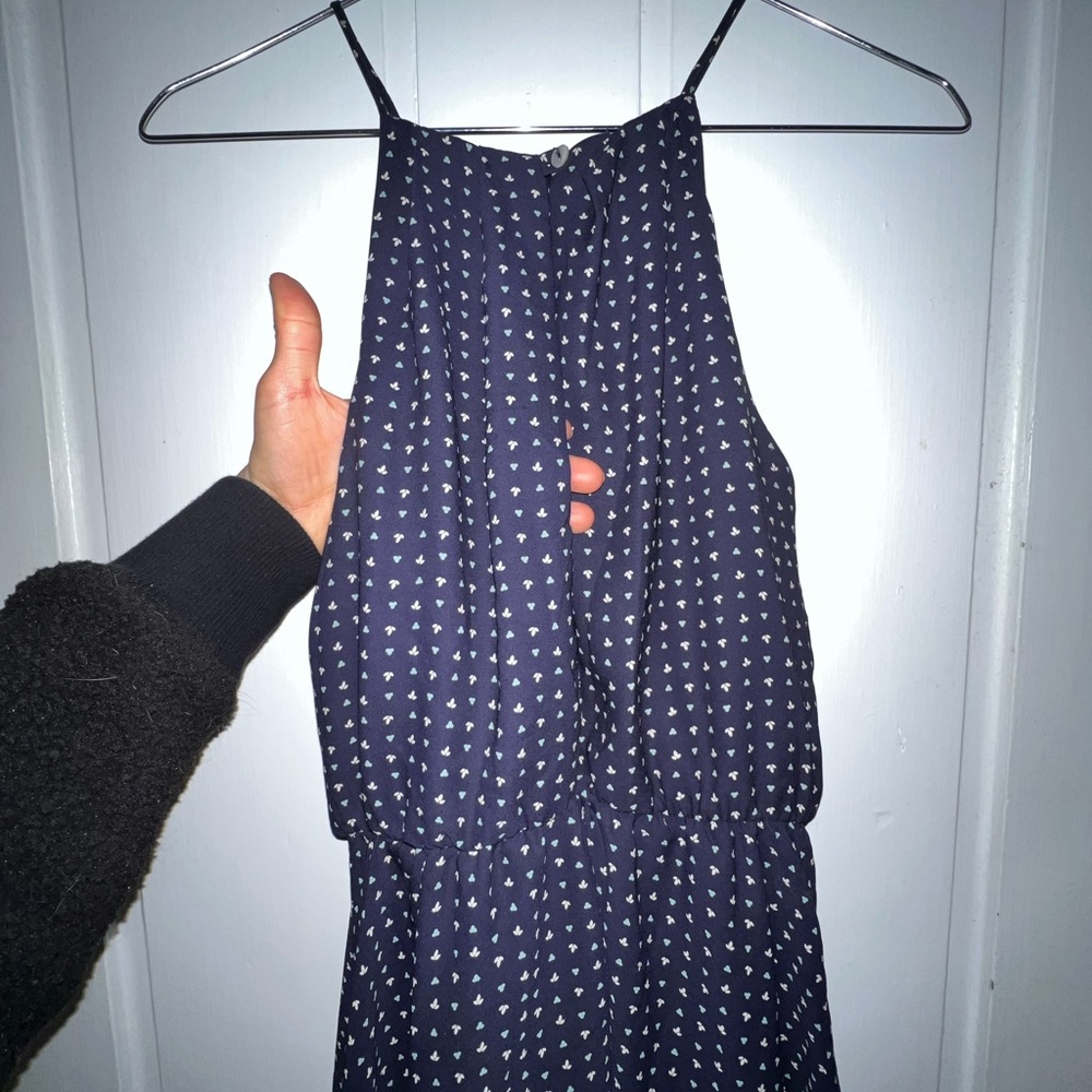 Navy floral dress Modcloth Sz XS/S